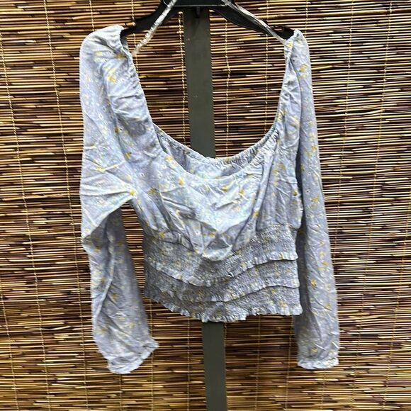 Planet Gold Juniors Square-Neck Smocked Top Size XL - Picture 3 of 3